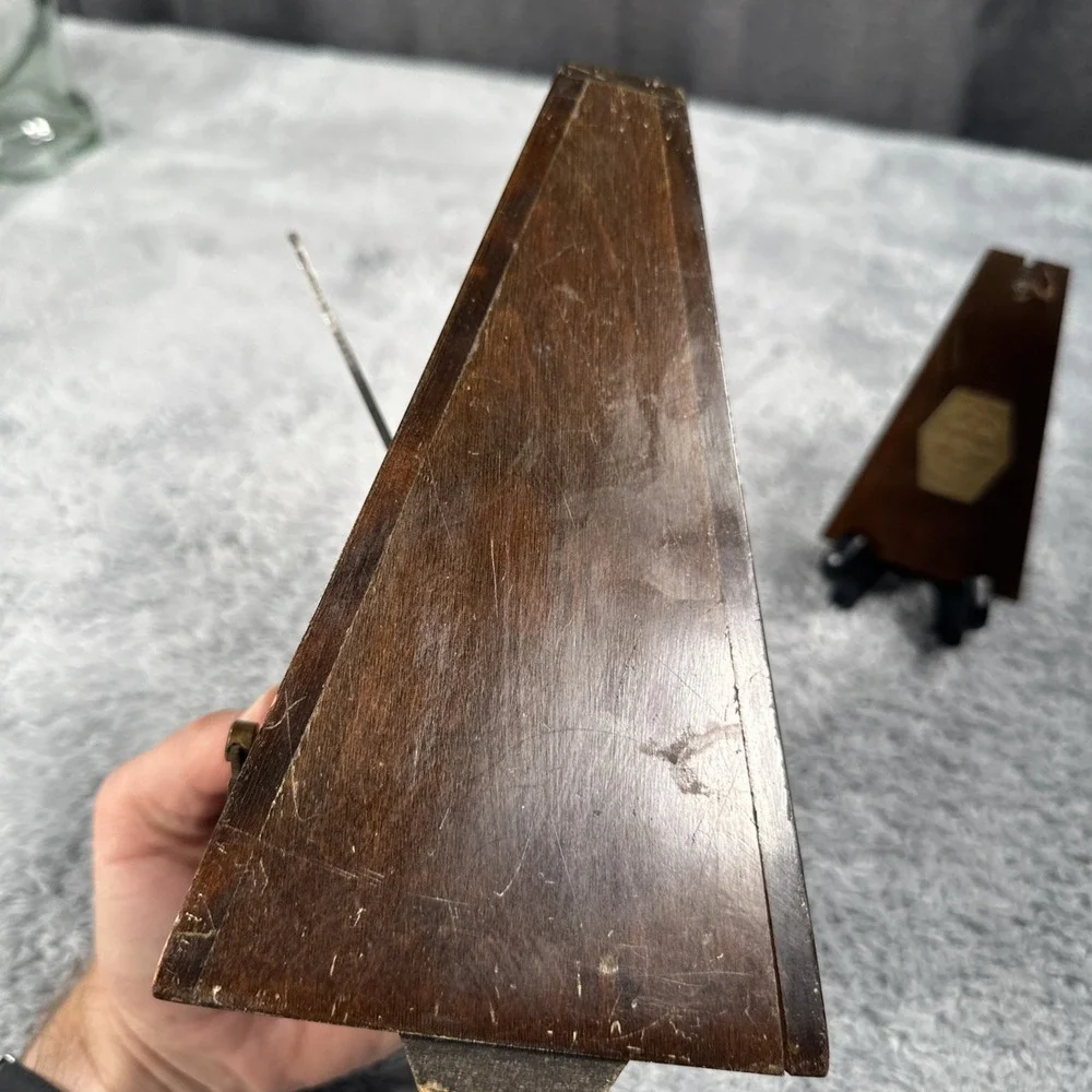 Antique Seth Thomas Wood Wind Up Metronome De Maelzel Working Condition